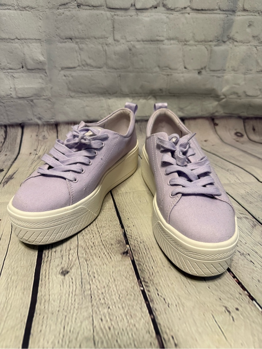 Keds Lavender Canvas Platform Sneakers